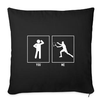 Vous - Moi - Tennis - Housse de coussin décorative 45 x 45 cm - noir - Devant