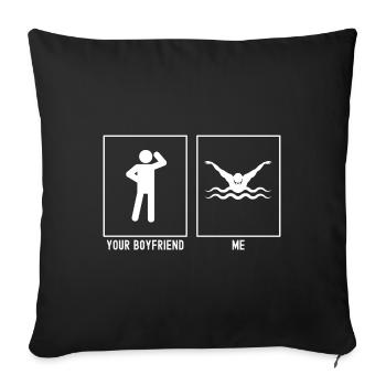 Your Friend - Me - Swimming Expert - Sofa pillowcase 17,3'' x 17,3'' (45 x 45 cm) - black - Front