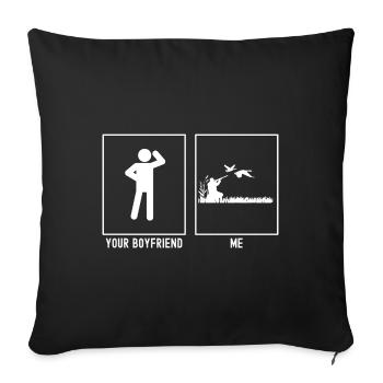 Your Friend - Me - Bird Hunting - Sofa pillowcase 17,3'' x 17,3'' (45 x 45 cm) - black - Front