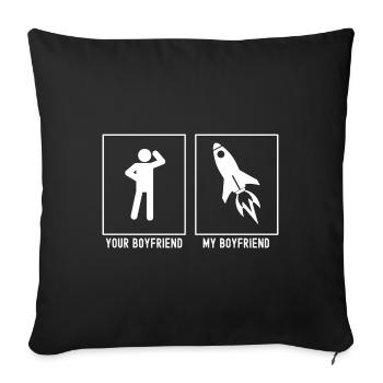 Votre ami - Mon ami - Astronomy Rocket - Housse de coussin décorative 45 x 45 cm - noir - Devant