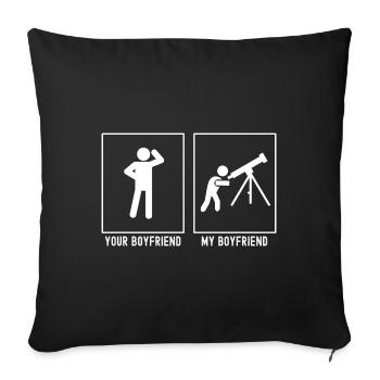 Your Friend - My Friend - Astronomical Telescope - Sofa pillowcase 17,3'' x 17,3'' (45 x 45 cm) - black - Front