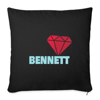 Noble Bennett - Sofa pillowcase 17,3'' x 17,3'' (45 x 45 cm) - black - Front