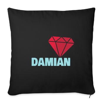 Précieux Damien - Housse de coussin décorative 45 x 45 cm - noir - Devant
