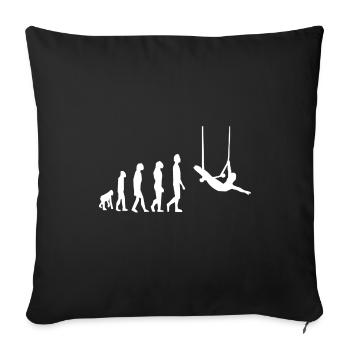 Trapez Evolution Luftakrobatik Zirkus Varieté - Sofakissenbezug 45 x 45 cm - Schwarz - Vorne