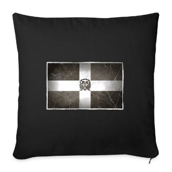 République dominicaine - Housse de coussin décorative 45 x 45 cm - noir - Devant