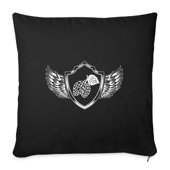 Beer Hops Tap Brewery Coat of Arms - Sofa pillowcase 17,3'' x 17,3'' (45 x 45 cm) - black - Front
