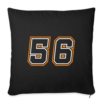 56 Symbole numérique - Housse de coussin décorative 45 x 45 cm - noir - Devant
