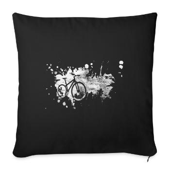 Splash - Cycling - - Sofa pillowcase 17,3'' x 17,3'' (45 x 45 cm) - black - Front