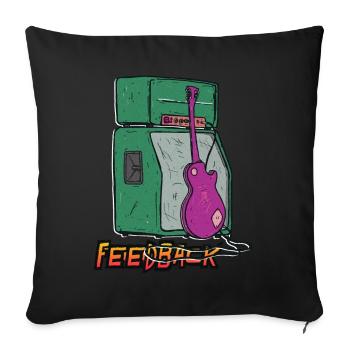Sound Feedback Graphic - Sofa pillowcase 17,3'' x 17,3'' (45 x 45 cm) - black - Front