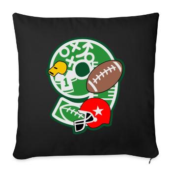 Fußball 9. Geburtstagsparty Nummer 9 - 9 Jahre - Sofakissenbezug 45 x 45 cm - Schwarz - Vorne