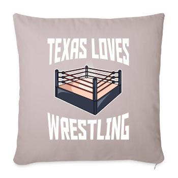Conception de lutte au Texas pour les fiers fans du Texas - Housse de coussin décorative 45 x 45 cm - taupe clair - Devant