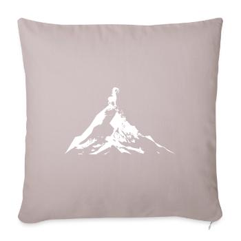 Goat - Mountain - (6) - Sofa pillowcase 17,3'' x 17,3'' (45 x 45 cm) - light taupe - Front