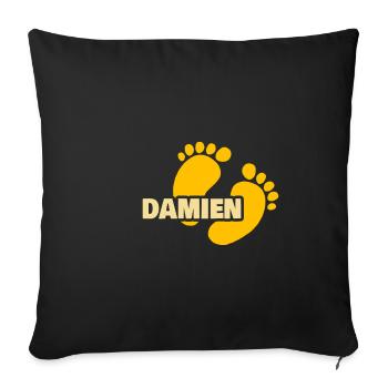 Empreinte Damien - Housse de coussin décorative 45 x 45 cm - noir - Devant