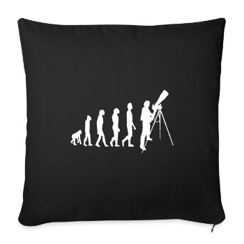 Télescope Astronome Astrophysicien Astronomie - Housse de coussin décorative 45 x 45 cm - noir - Devant