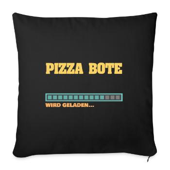 Pizza geladen - Sofakissenbezug 45 x 45 cm - Schwarz - Vorne