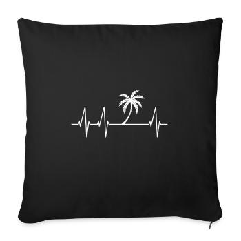 Palme Travel Pouls - Housse de coussin décorative 45 x 45 cm - noir - Devant