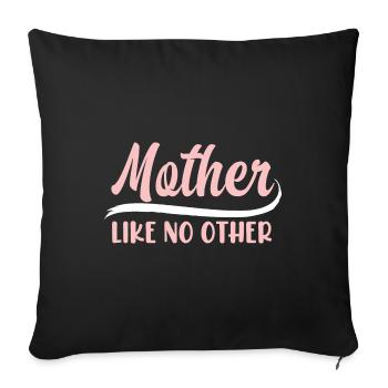 mom mom - Sofa pillowcase 17,3'' x 17,3'' (45 x 45 cm) - black - Front