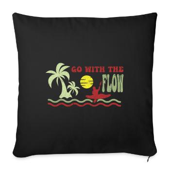 Kayak Boat Canoe Paddle Boat Double Paddle - Sofa pillowcase 17,3'' x 17,3'' (45 x 45 cm) - black - Front