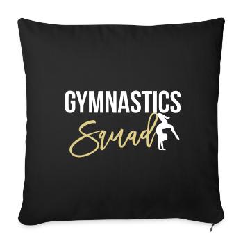 Gymnastique Gymnaste Gymnaste Handstand Cadeau - Housse de coussin décorative 45 x 45 cm - noir - Devant