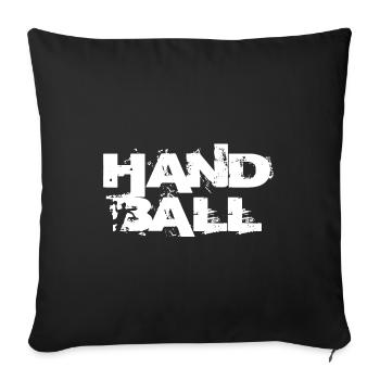 Handball T shirt - Sofa pillowcase 17,3'' x 17,3'' (45 x 45 cm) - black - Front