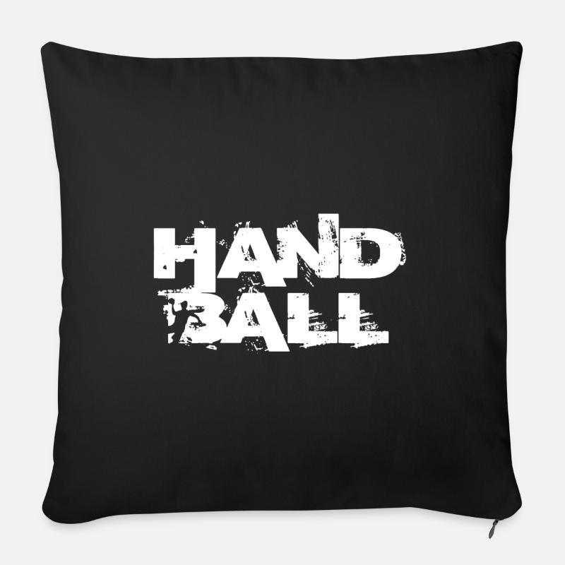 Handball T-Shirt - Sofakissenbezug 45 x 45 cm - Schwarz