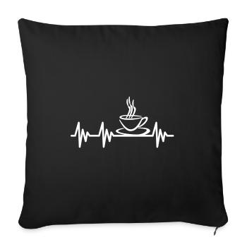Café café café impulsion - Housse de coussin décorative 45 x 45 cm - noir - Devant