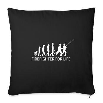 Feuerwehrmann Feuerwehrfrau Feuerwehr Evolution - Sofakissenbezug 45 x 45 cm - Schwarz - Vorne