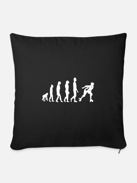 Inliner Inlineskater Skating Evolution - Sofakissenbezug 45 x 45 cm - Schwarz