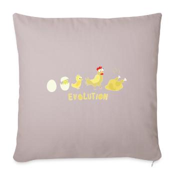 Evolution Egg Chicken Roast Chicken BBQ Barbecue - Sofa pillowcase 17,3'' x 17,3'' (45 x 45 cm) - light taupe - Front