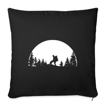 Randonneurs - (6) - Housse de coussin décorative 45 x 45 cm - noir - Devant
