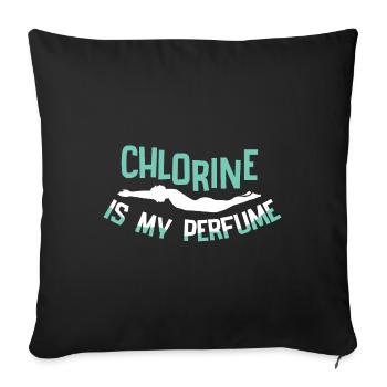 Swimmers Swimming 50 meters track Breaststroke - Sofa pillowcase 17,3'' x 17,3'' (45 x 45 cm) - black - Front