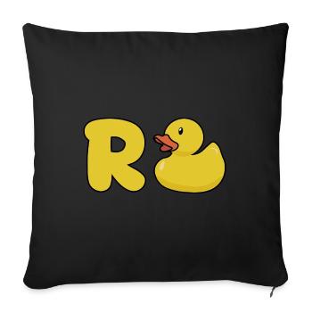 Rente - Sofakissenbezug 45 x 45 cm - Schwarz - Vorne