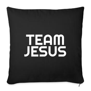 Team Jesus - Christian Quotes - Sofa pillowcase 17,3'' x 17,3'' (45 x 45 cm) - black - Front