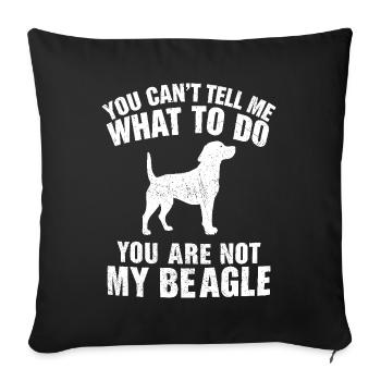 Funny Beagle Men Women Hound Beagle Dog Lovers - Housse de coussin décorative 45 x 45 cm - noir - Devant