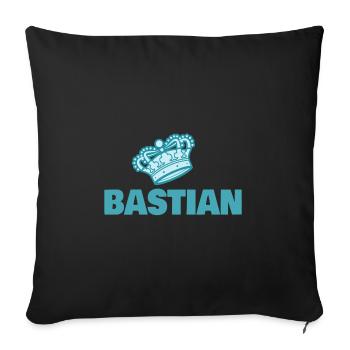 Crown King Bastian - Sofa pillowcase 17,3'' x 17,3'' (45 x 45 cm) - black - Front