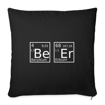 Bier Beer Periodic Table - Sofa pillowcase 17,3'' x 17,3'' (45 x 45 cm) - black - Front