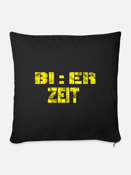 Bier Biertrinker Bier trinken Bierzeit - Sofakissenbezug 45 x 45 cm - Schwarz