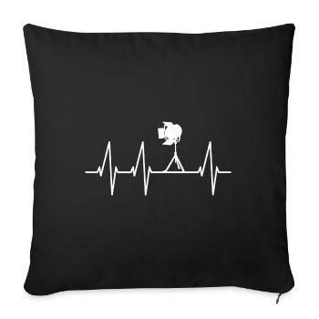 Technicien de scène Heartbeat Stage Technician - Housse de coussin décorative 45 x 45 cm - noir - Devant