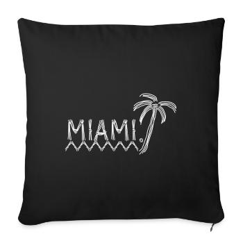 Miami - Sofakissenbezug 45 x 45 cm - Schwarz - Vorne