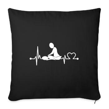 Massothérapeute Muscle Heartbeat Chemise - Housse de coussin décorative 45 x 45 cm - noir - Devant