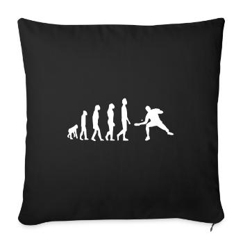 Tischtennis Evolution - Sofakissenbezug 45 x 45 cm - Schwarz - Vorne