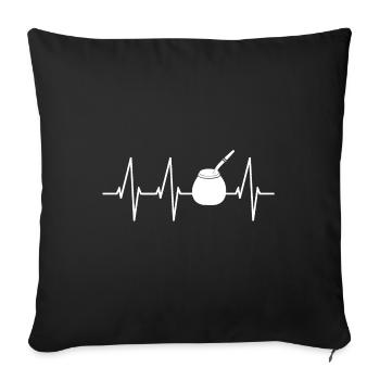 Mate Heartbeat Latin America Latino Latina Latin - Sofa pillowcase 17,3'' x 17,3'' (45 x 45 cm) - black - Front