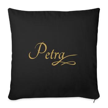 Le prénom de Petra - Housse de coussin décorative 45 x 45 cm - noir - Devant