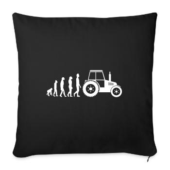 Traktor Agrarkultur Evolution Landwirtschaft - Sofakissenbezug 45 x 45 cm - Schwarz - Vorne