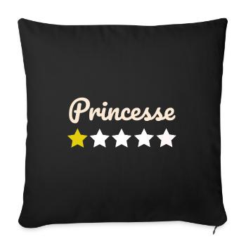 Princesse 1 étoile - Housse de coussin décorative 45 x 45 cm - noir - Devant