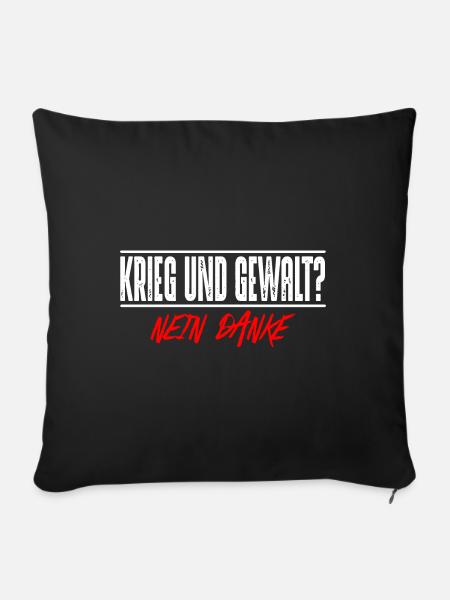 Krieg und Gewalt - Sofakissenbezug 45 x 45 cm - Schwarz