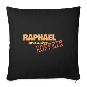 Raphael - Sofakissenbezug 45 x 45 cm - Schwarz - Vorne