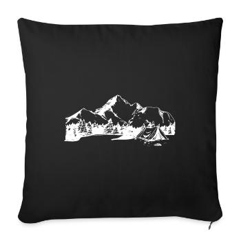 Berg - Campingzelt - (12) - Sofakissenbezug 45 x 45 cm - Schwarz - Vorne