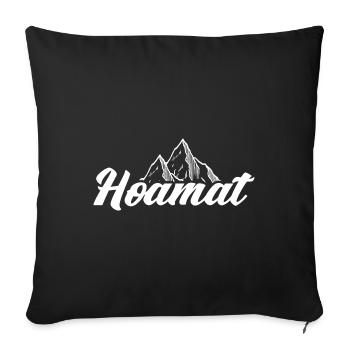 Hoamat - (b) - Sofa pillowcase 17,3'' x 17,3'' (45 x 45 cm) - black - Front