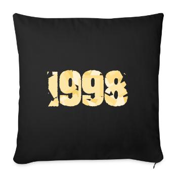 1998 - Sofa pillowcase 17,3'' x 17,3'' (45 x 45 cm) - black - Front